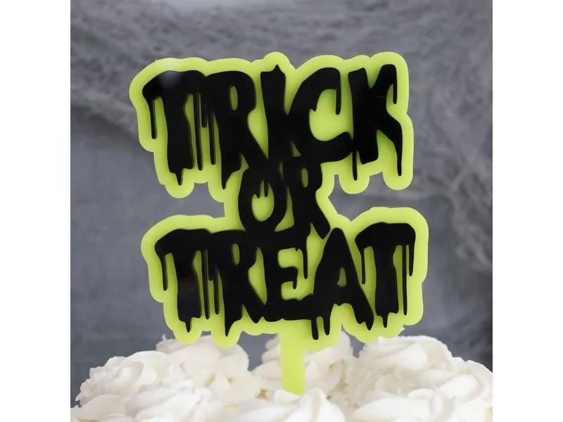 BackshopSchweiz Tortentopper Trick or Treat 1 Stück, Gelb
