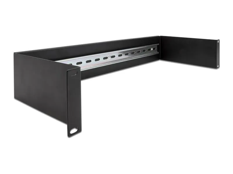 Delock Hutschienenpanel 2HE 19, Schwarz Delock Hutschienenpanel 2HE 19, Schwarz