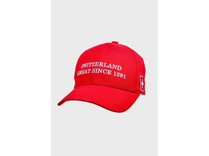 Swissmeme Cap Switzerland great since 1291 Rot