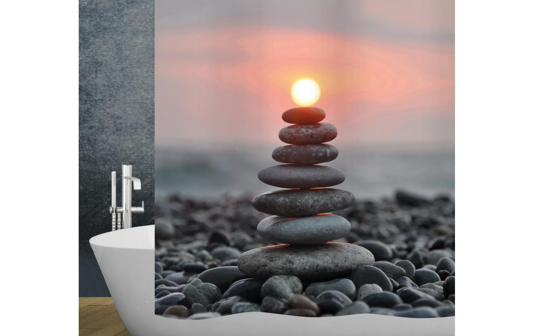 diaqua® Duschvorhang Zen 180 x 200 cm, Grau