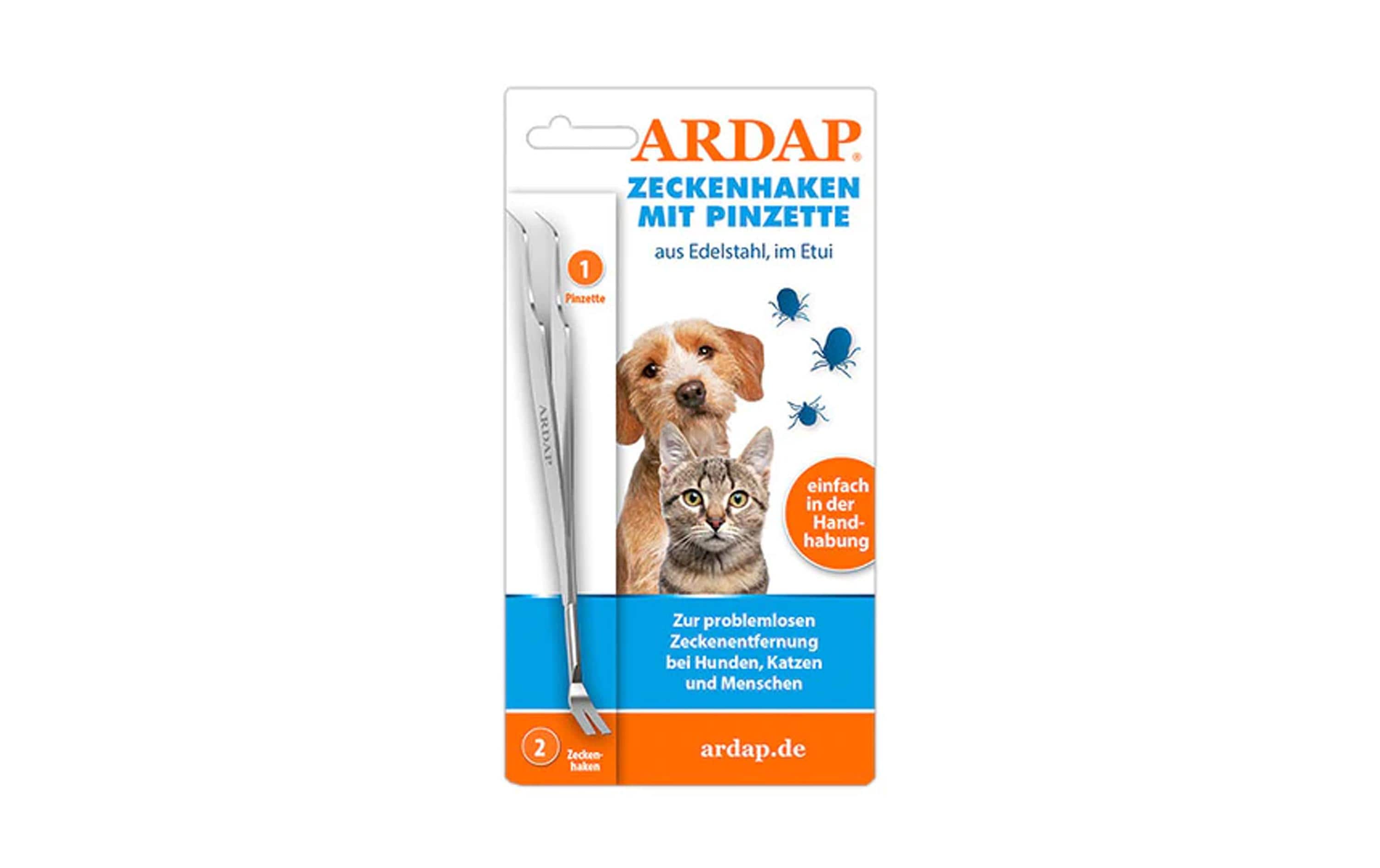 Ardap Zeckenhaken mit Pinzetten für Hunde und Katzen, Grau Ardap Zeckenhaken mit Pinzetten für Hunde und Katzen, Grau