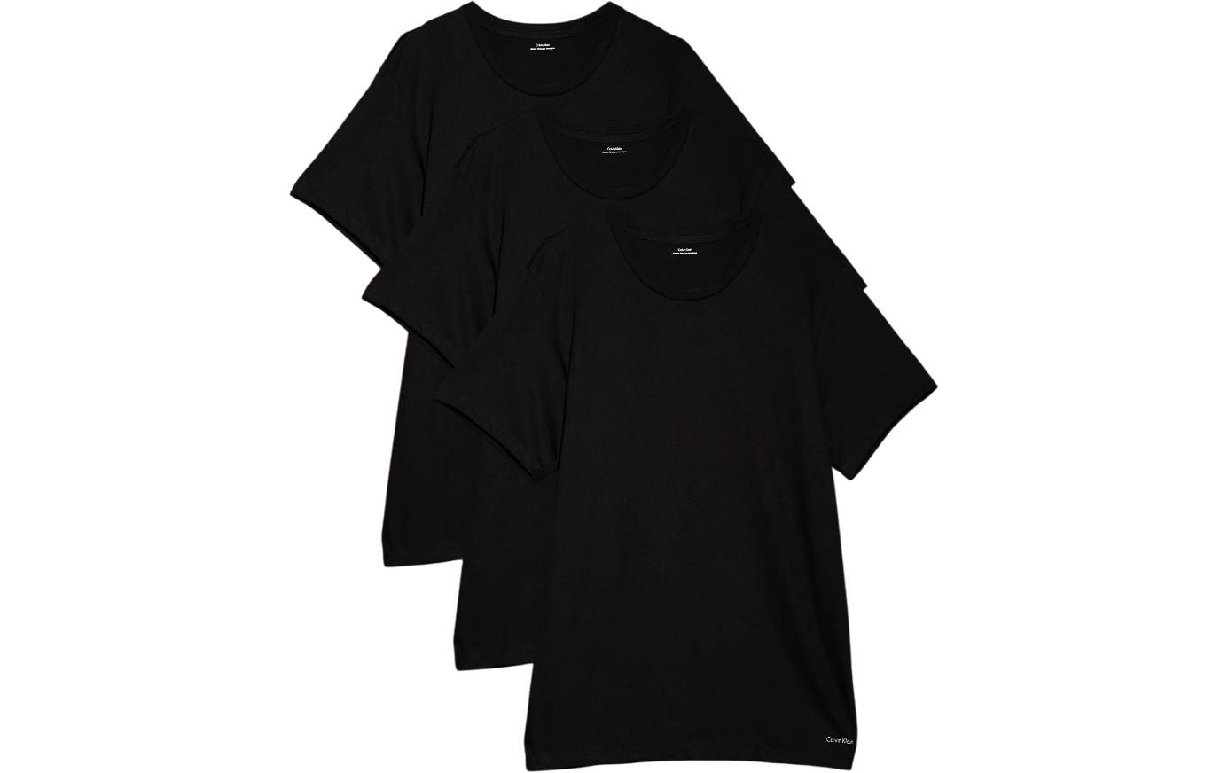 Calvin Klein Wäsche T-Shirt S/S Crew Neck 3Pk Schwarz, L