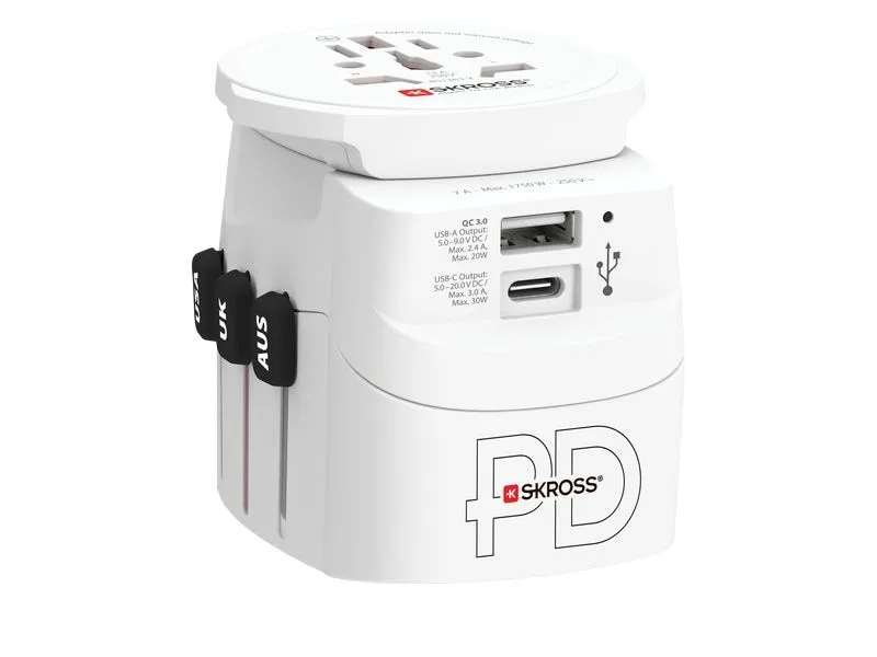 SKROSS Reiseadapter Pro Light, 1 x USB-A und C AC30PD SKROSS Reiseadapter Pro Light, 1 x USB-A und C AC30PD