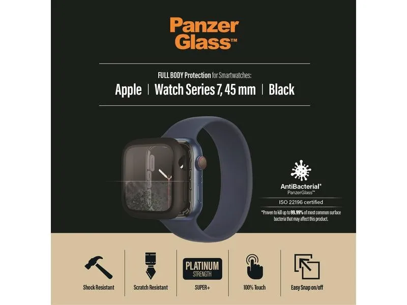 Panzerglass Displayschutz Full Body Apple Watch 7/8 (45 mm) Panzerglass Displayschutz Full Body Apple Watch 7/8 (45 mm)