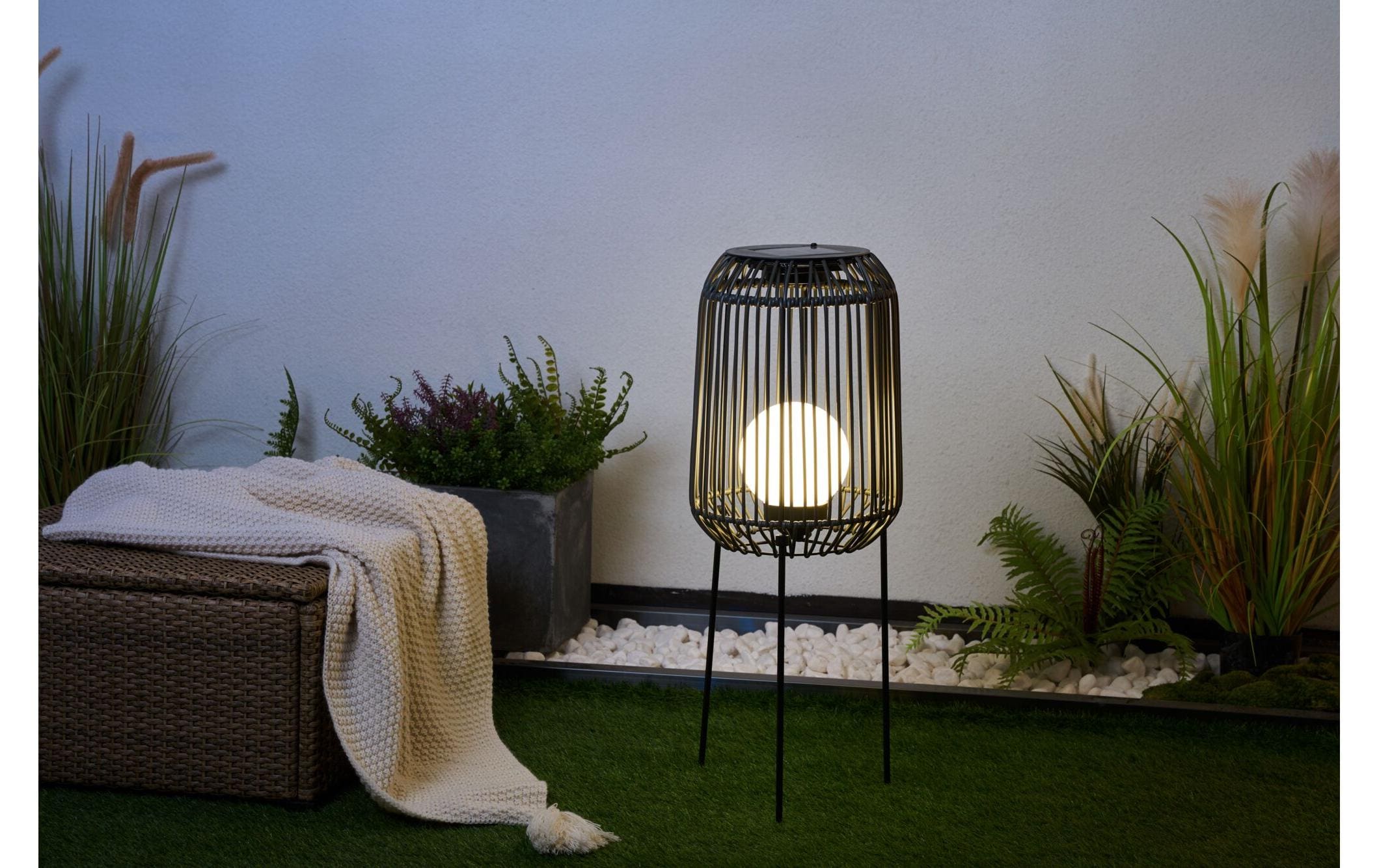 Pauleen Stehleuchte Solar Sunshine Coziness, Schwarz / Grau