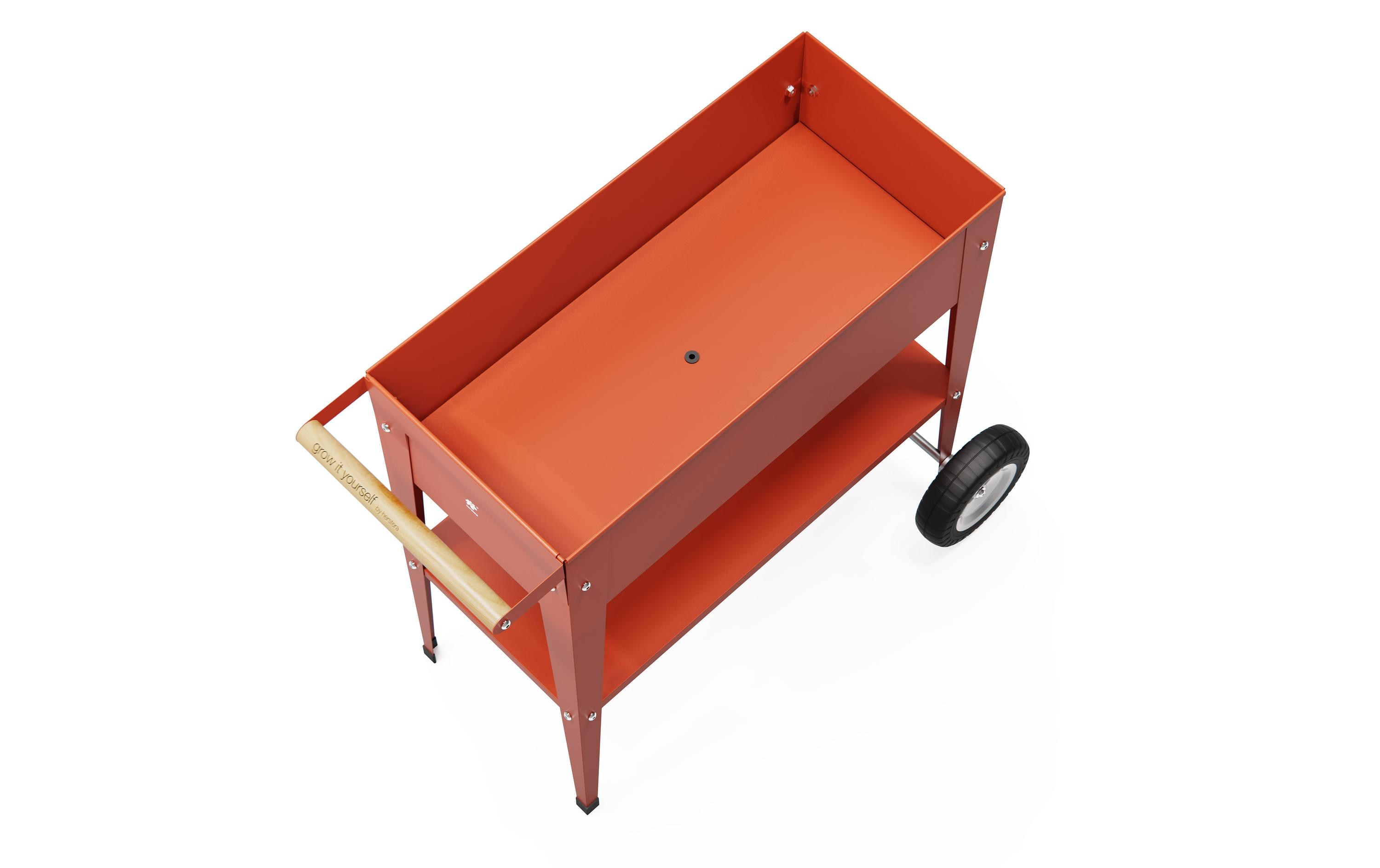 Herstera Hochbeet Urban Garden Trolley 75 x 35 x 80cm, Rot