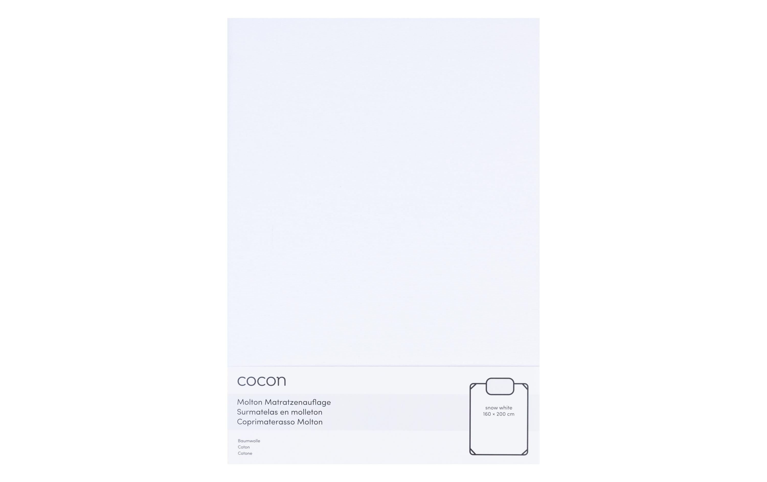 COCON Fixmolton wasserdicht 160 x 200 cm, Weiss COCON Fixmolton wasserdicht 160 x 200 cm, Weiss
