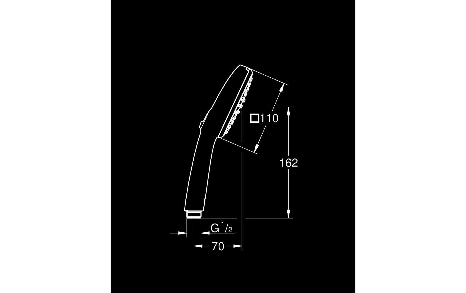 GROHE Handbrause Vitalio Comfort 110 Mattschwarz
