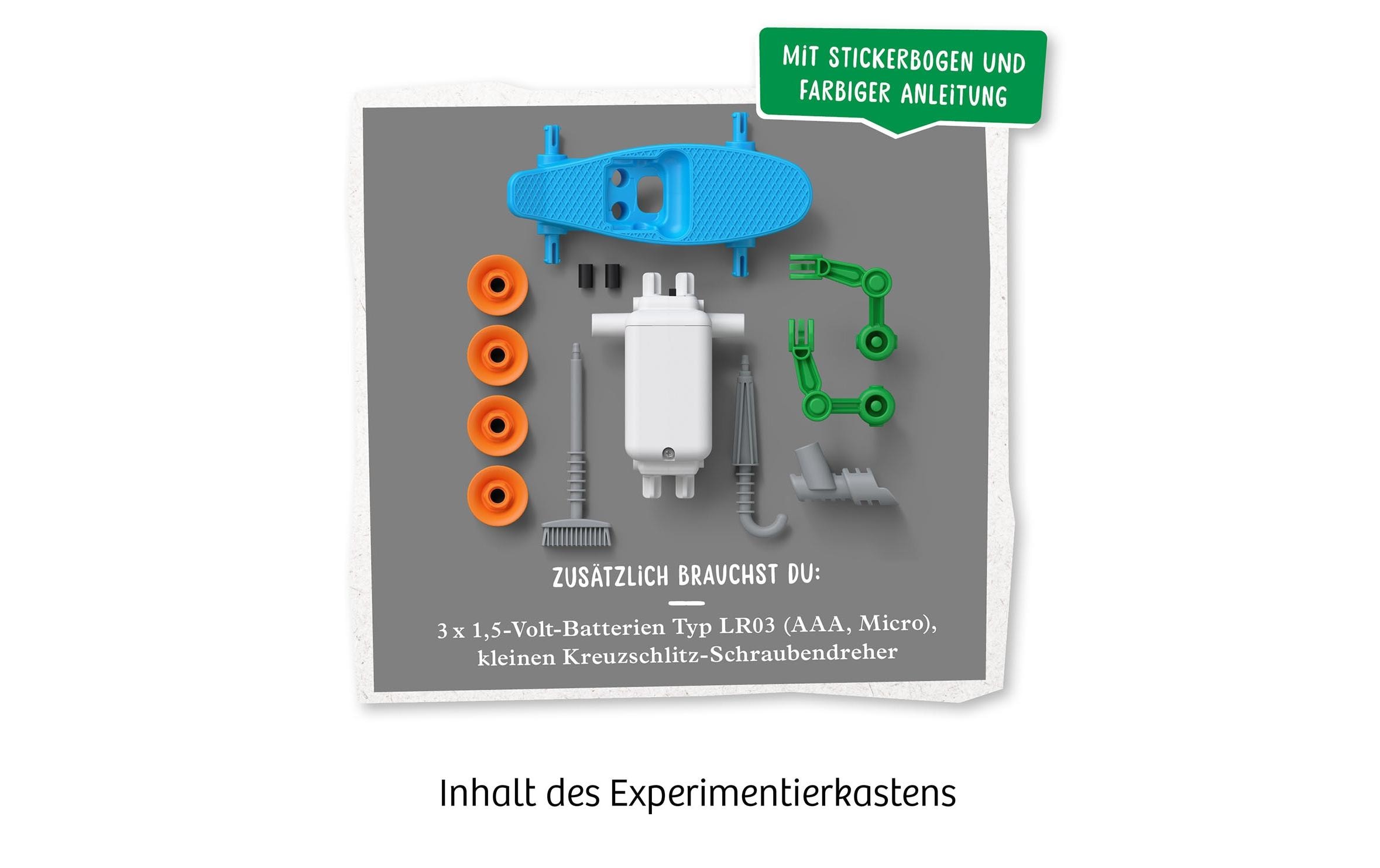 Kosmos Experimentierkasten ReBotz: Duke der Skating-Bot