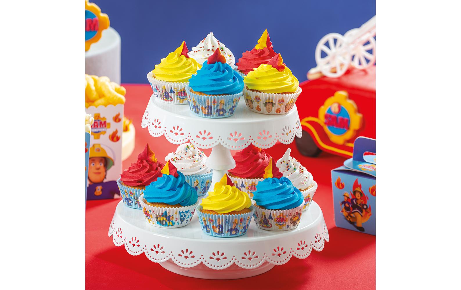 Decora Muffin Backform 36 Stück, Feuerwehrmann Sam Style 1