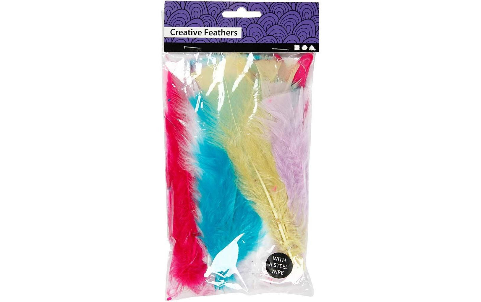 Creativ Company Federn Mehrfarbig, 18 Stück