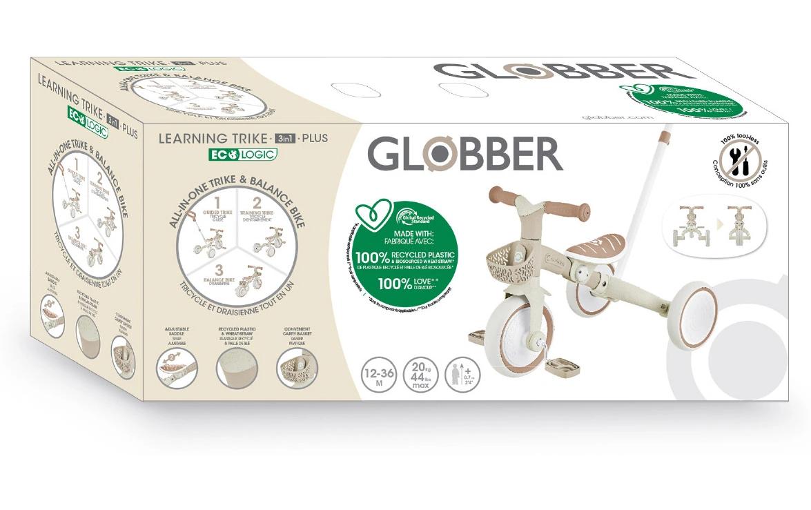 GLOBBER Kinder-Laufrad Learning Trike 3 in 1 Plus Beige