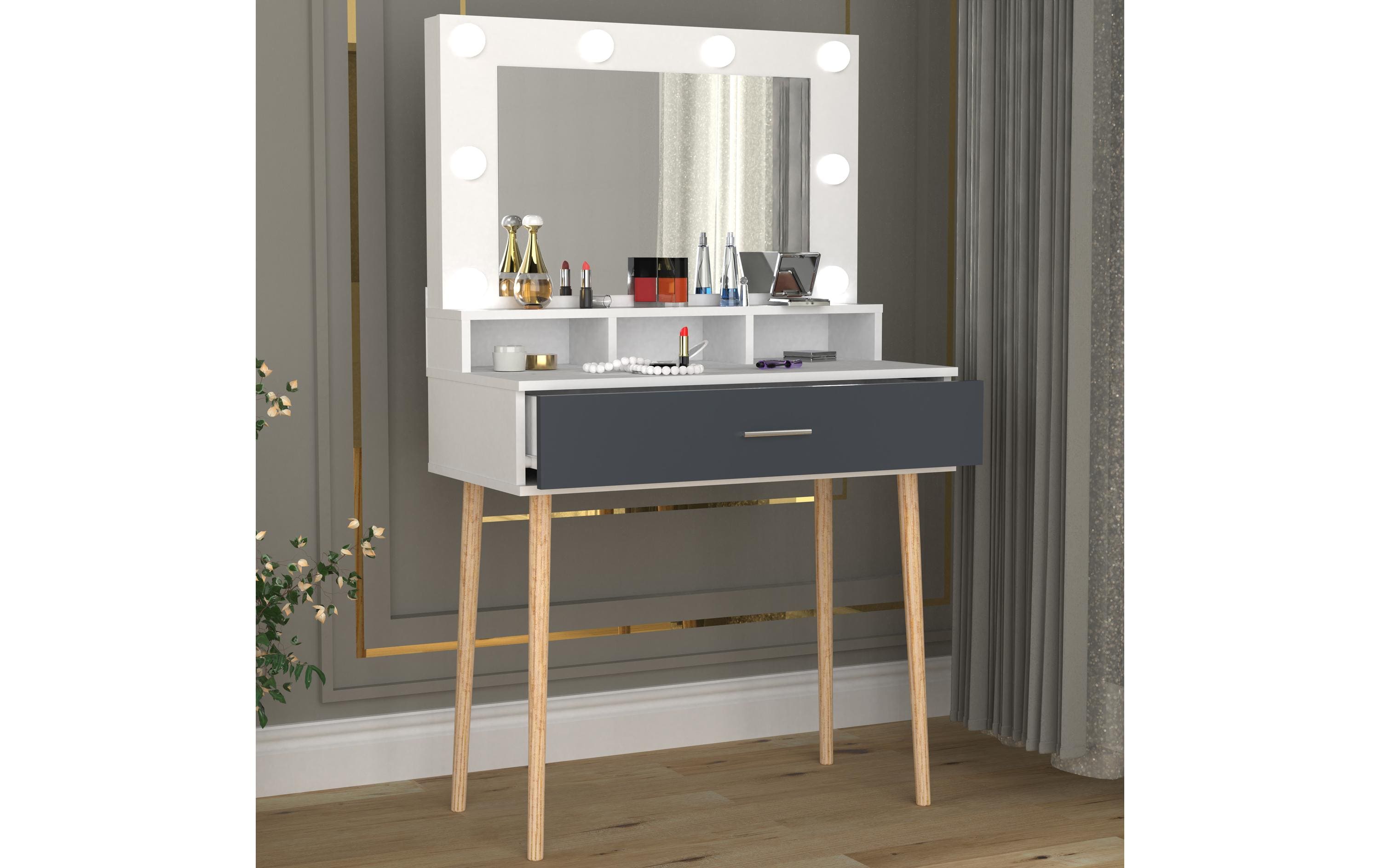 VCM Schminktisch Lindas Anthrazit