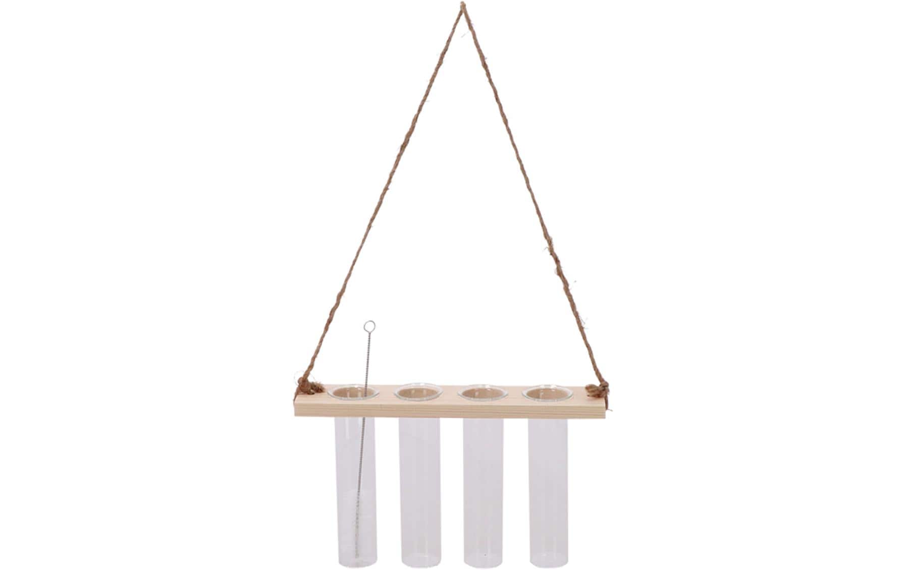 Esschert Design Reagenzglashänger S 13 cm, Nature/Transparent