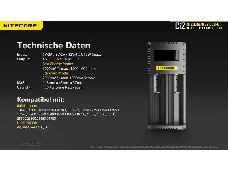 Nitecore Ladegerät Ci2 35000 mAh Nitecore Ladegerät Ci2 35000 mAh
