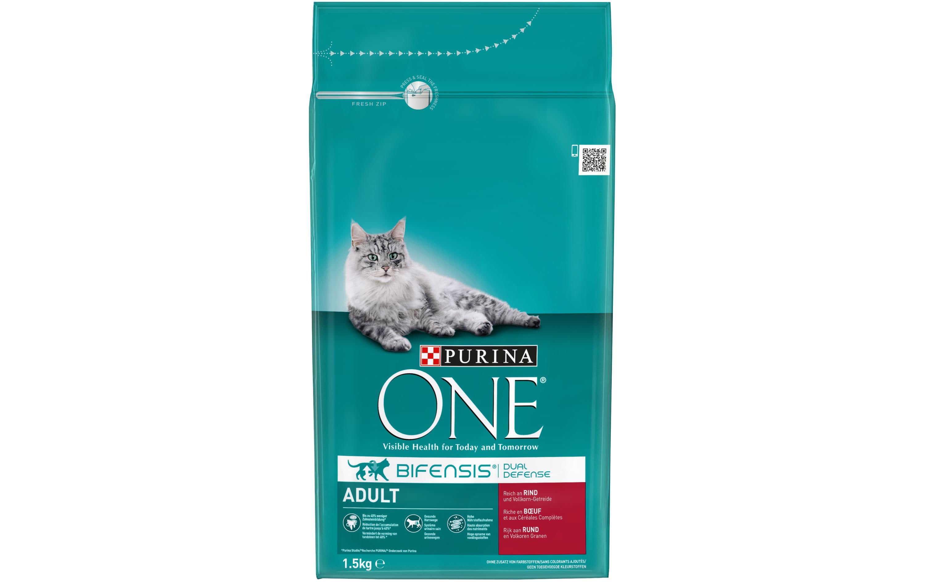 Purina ONE Trockenfutter Adult Rind & Vollkorn, 1.5 kg
