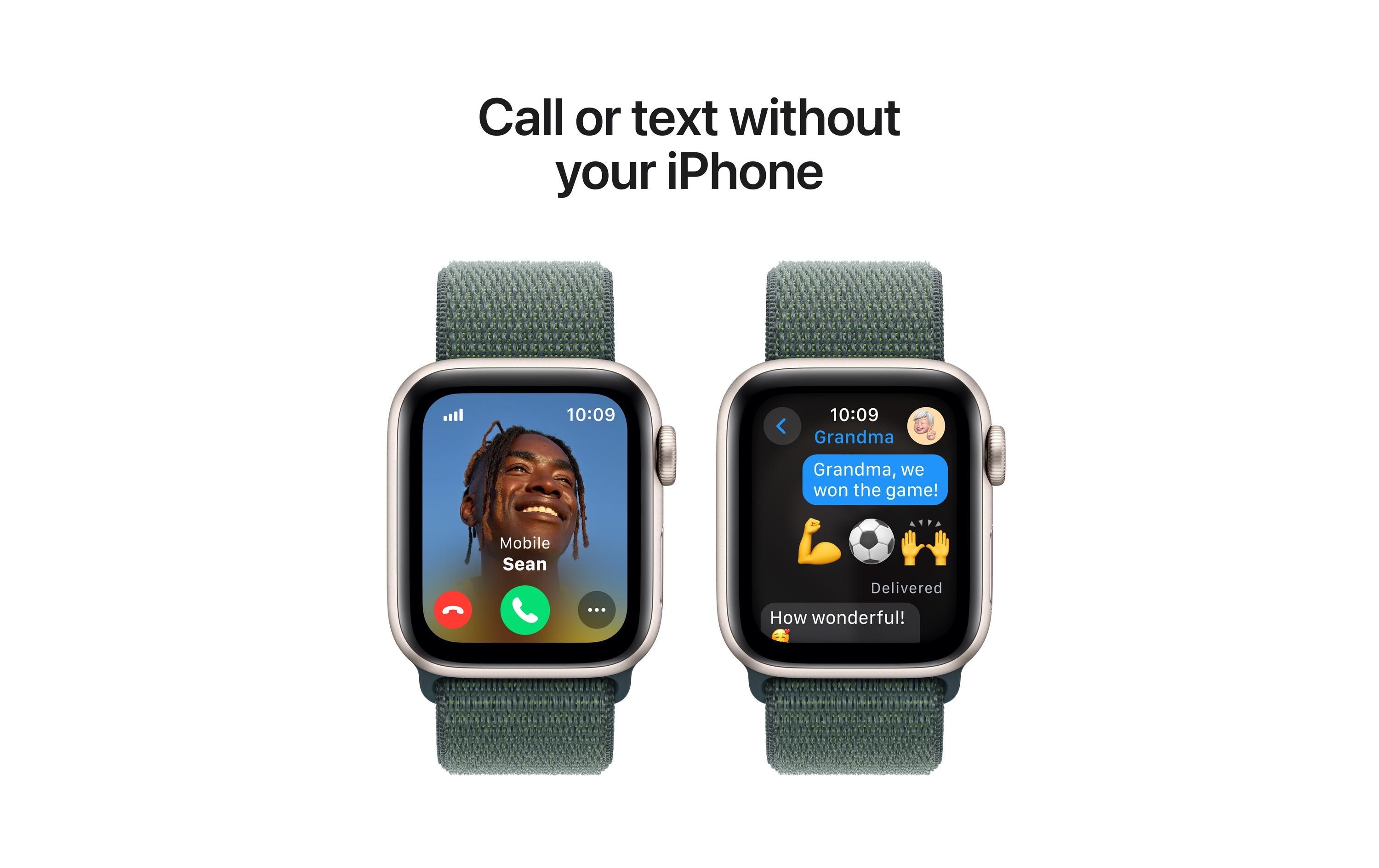 Apple Watch SE 2024 40 mm LTE Starlight Alu Loop Lake Green