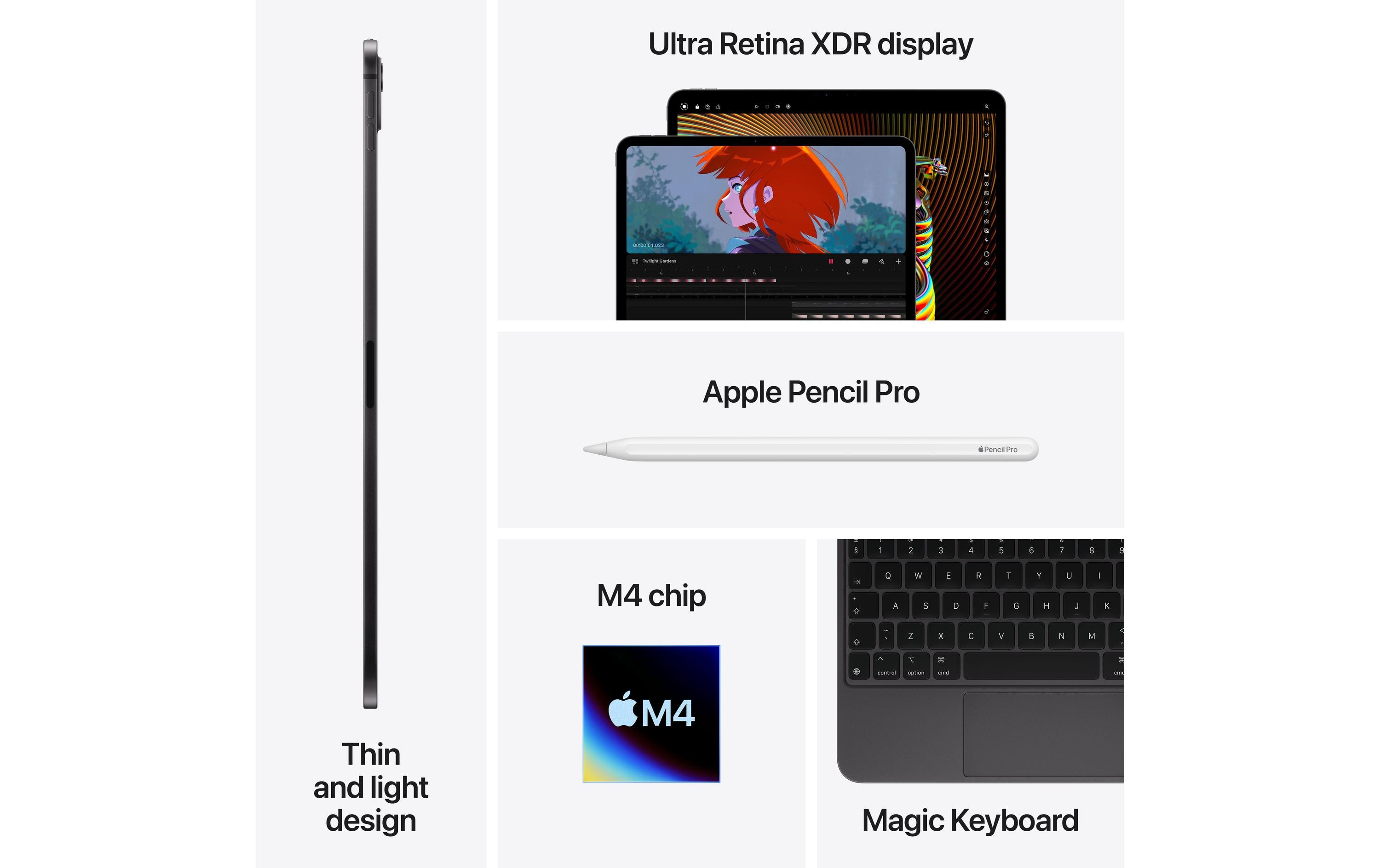 Apple iPad Pro 13 M4 Cellular 2024 512 GB Space Schwarz