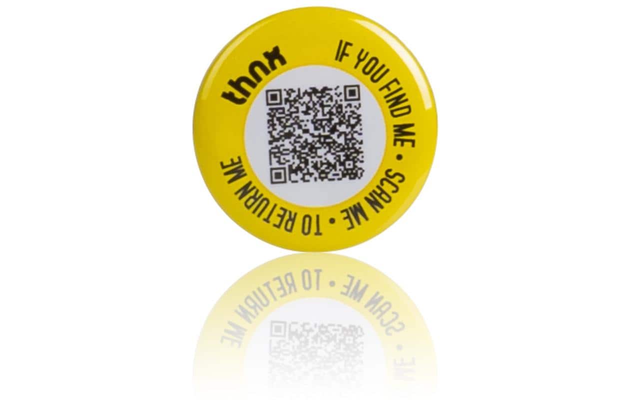 thnxtags thnx tag button Gelb