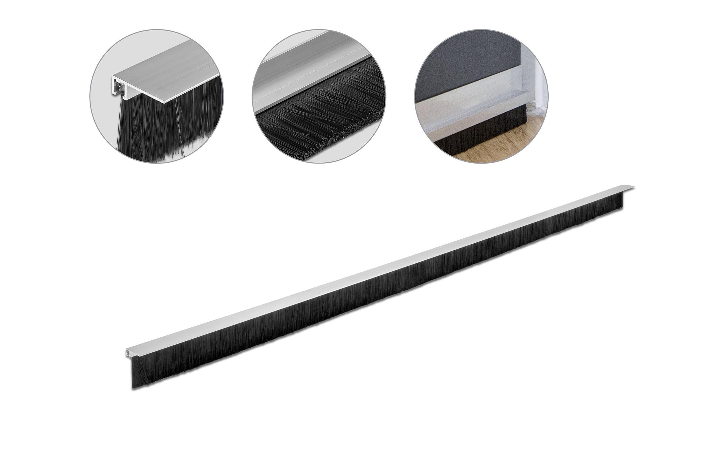 Delock Türdichtschiene Alu-Profil Gewinkelt, 1 m x 40 mm