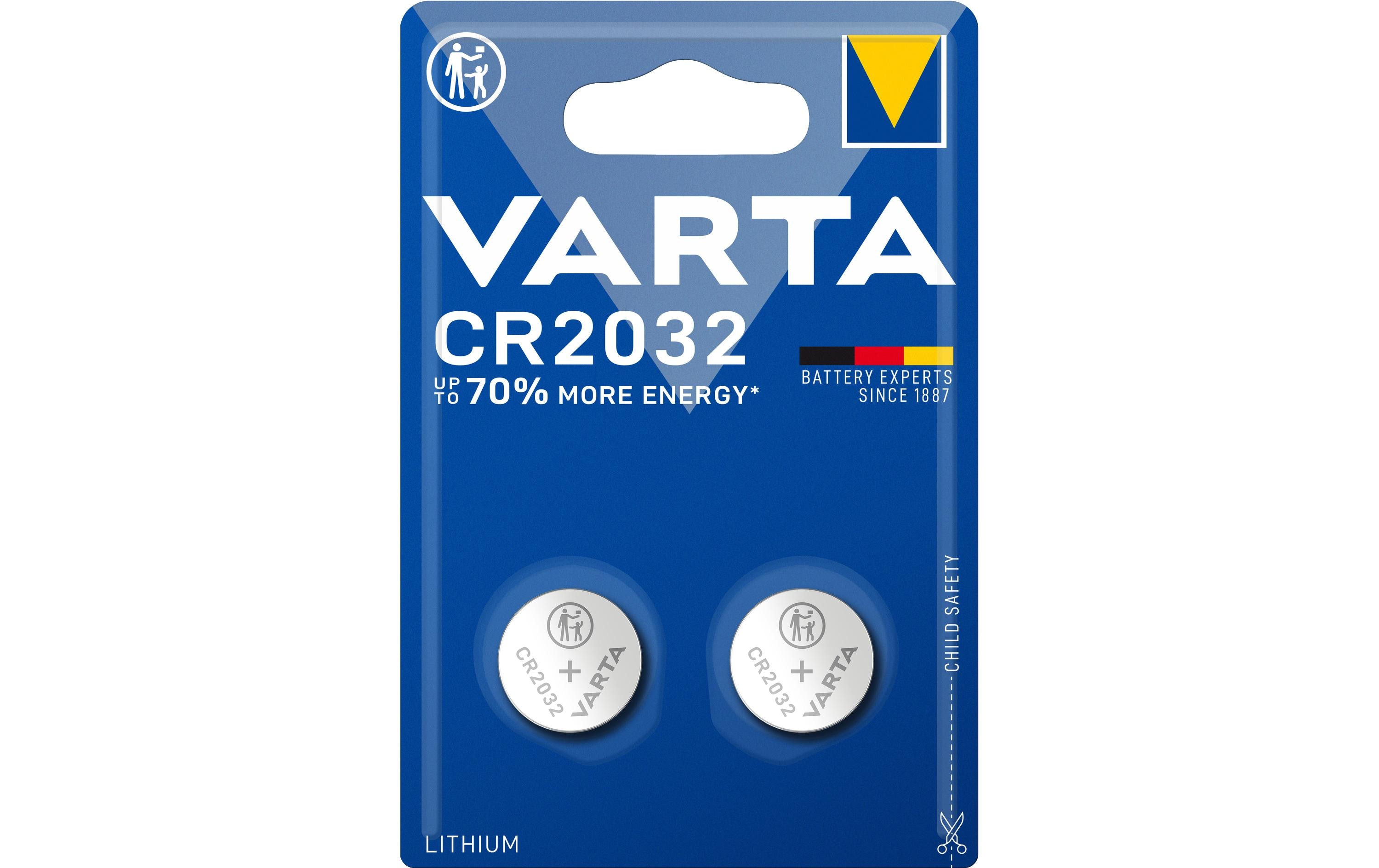 Varta Knopfzelle CR2032 , 2 Stück