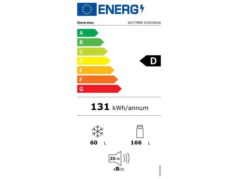 Electrolux Einbau-Kühl-Gefrierkombination IK277BNR Rechts/Wechselbar