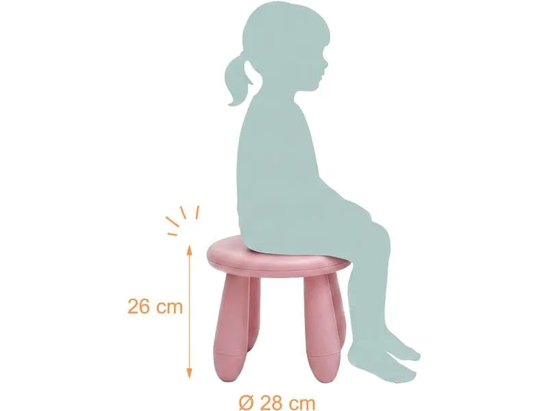 relaxdays Kindersitzhocker Rosa