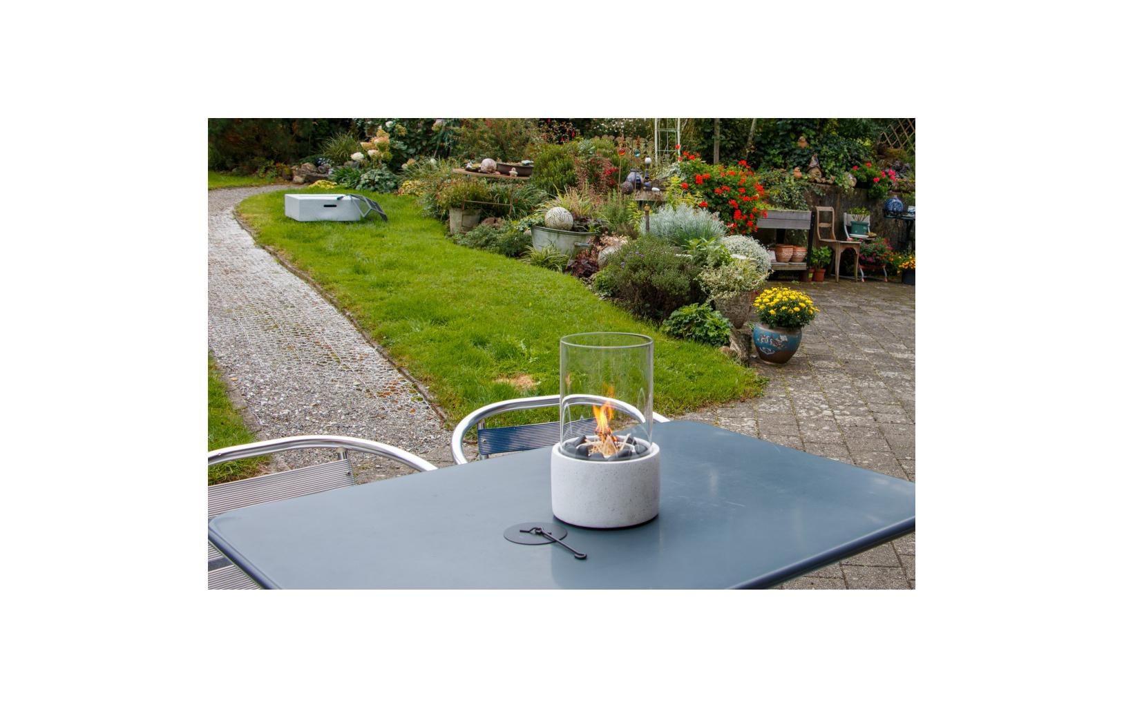 Ambiance Tischfeuer Cement 16.5 x 26.5 cm, Grau