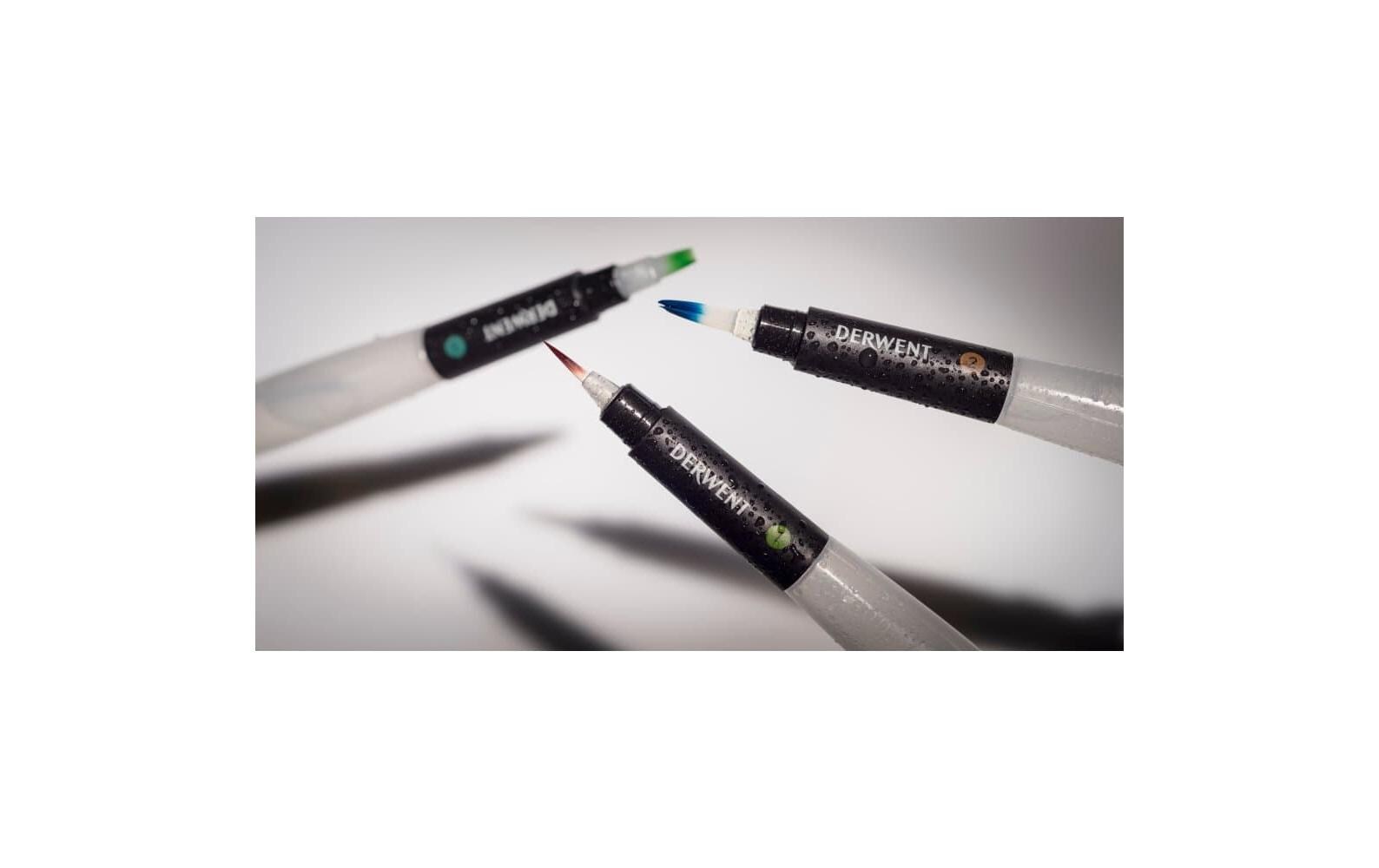 Derwent Wassertankpinsel für Aquarellmalerei, 3-teilig Derwent Wassertankpinsel für Aquarellmalerei, 3-teilig