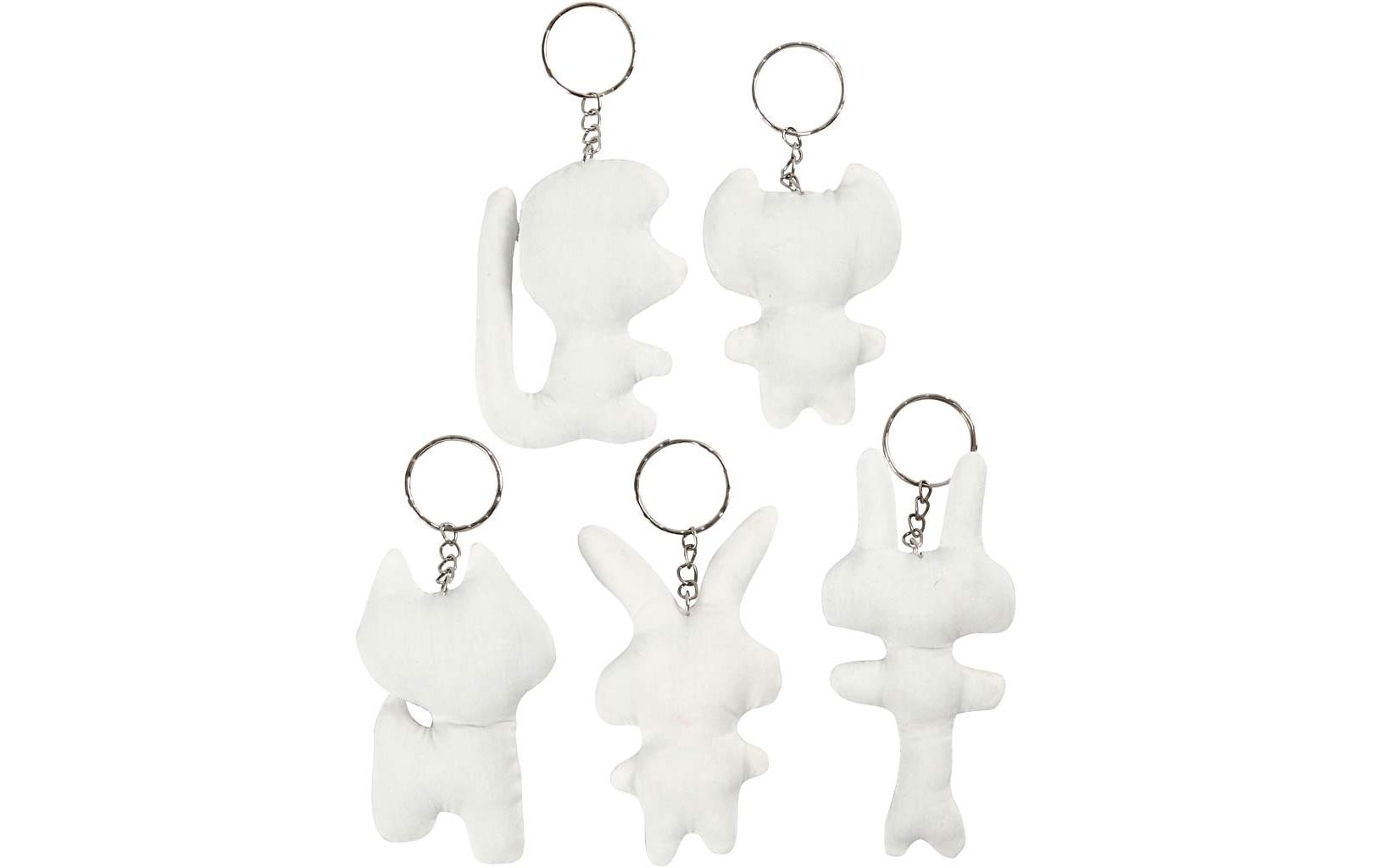 Creativ Company Schlüsselband Baumwolle, 5 Stück, Weiss