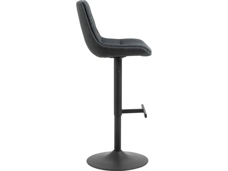 AC Design Barhocker Adisa 2 Stück, 47 x 95 cm, Dunkelgrau