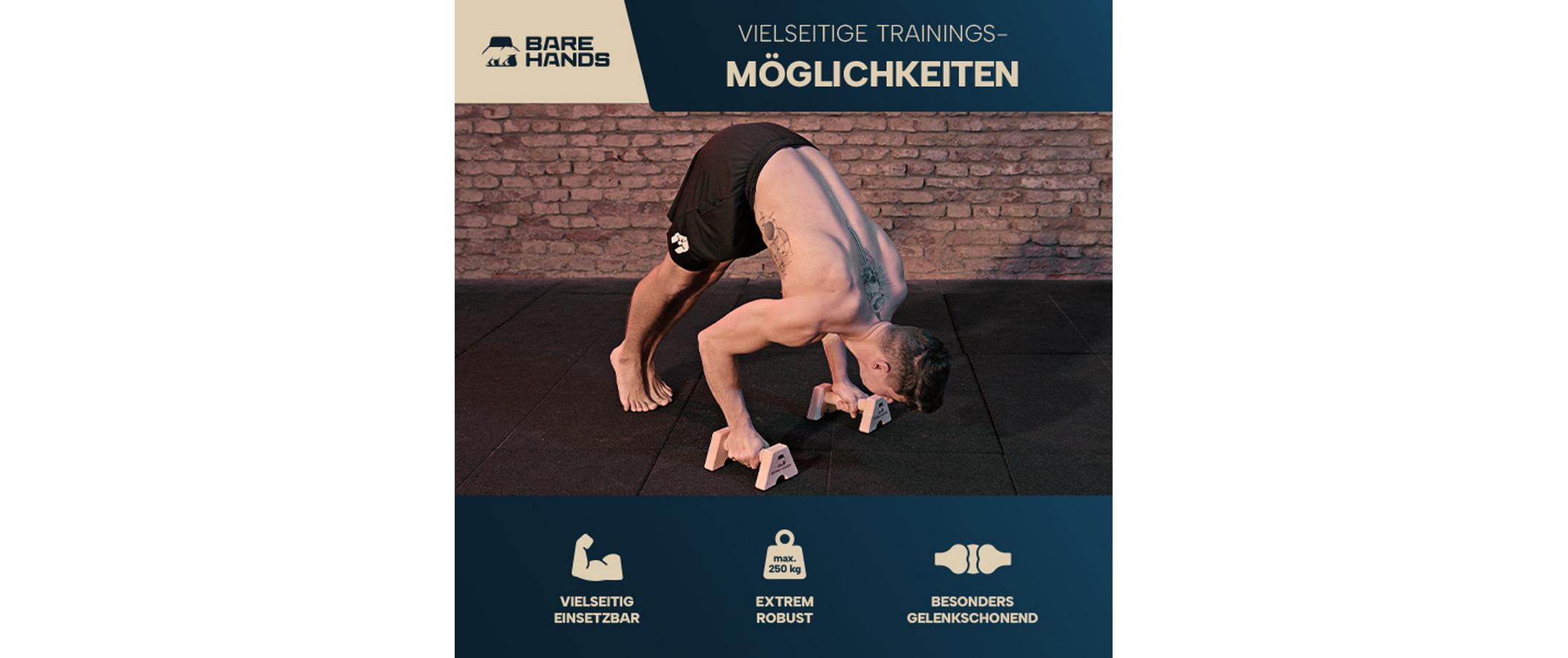 Bare Hands Liegestützgriffe Gr. S