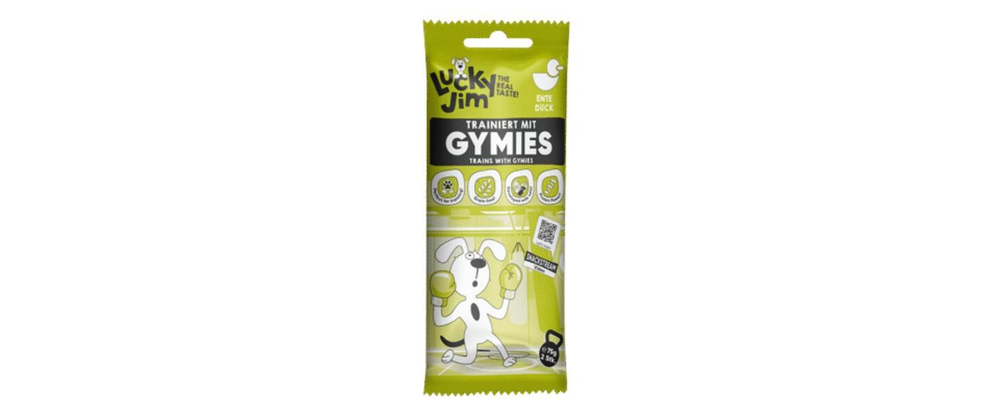 Lucky Jim Leckerli Gymies Ente 75 g
