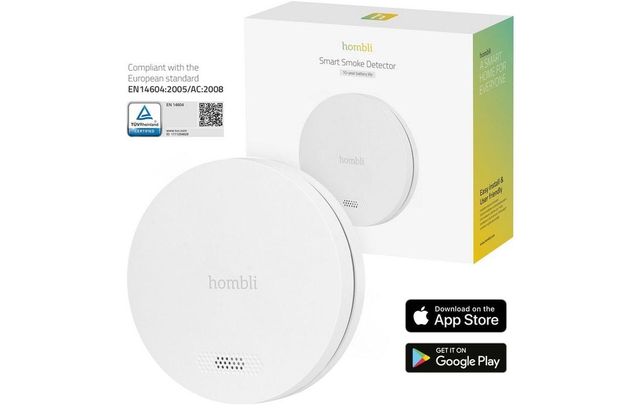 hombli Rauchmelder Smart Smoke Detector, 85 dB, Weiss