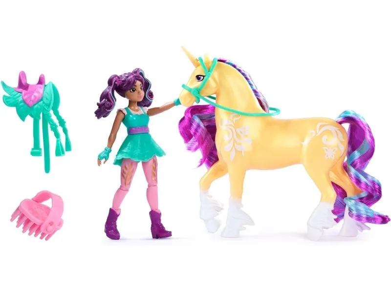 Spinmaster Unicorn Academy Ava Doll & Leaf Unicorn