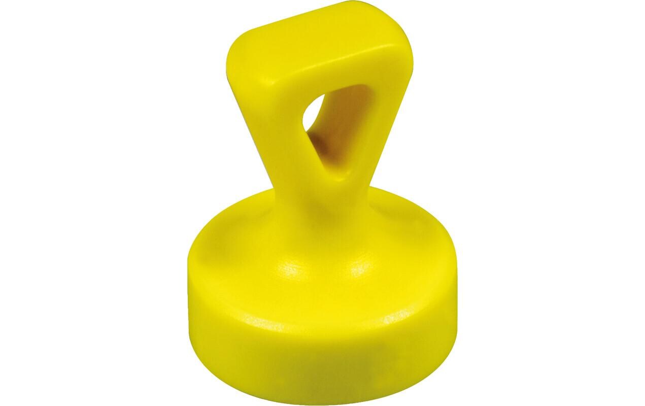 Berec Haftmagnet mit Öse, Ø 17 mm 2 Stück, Gelb
