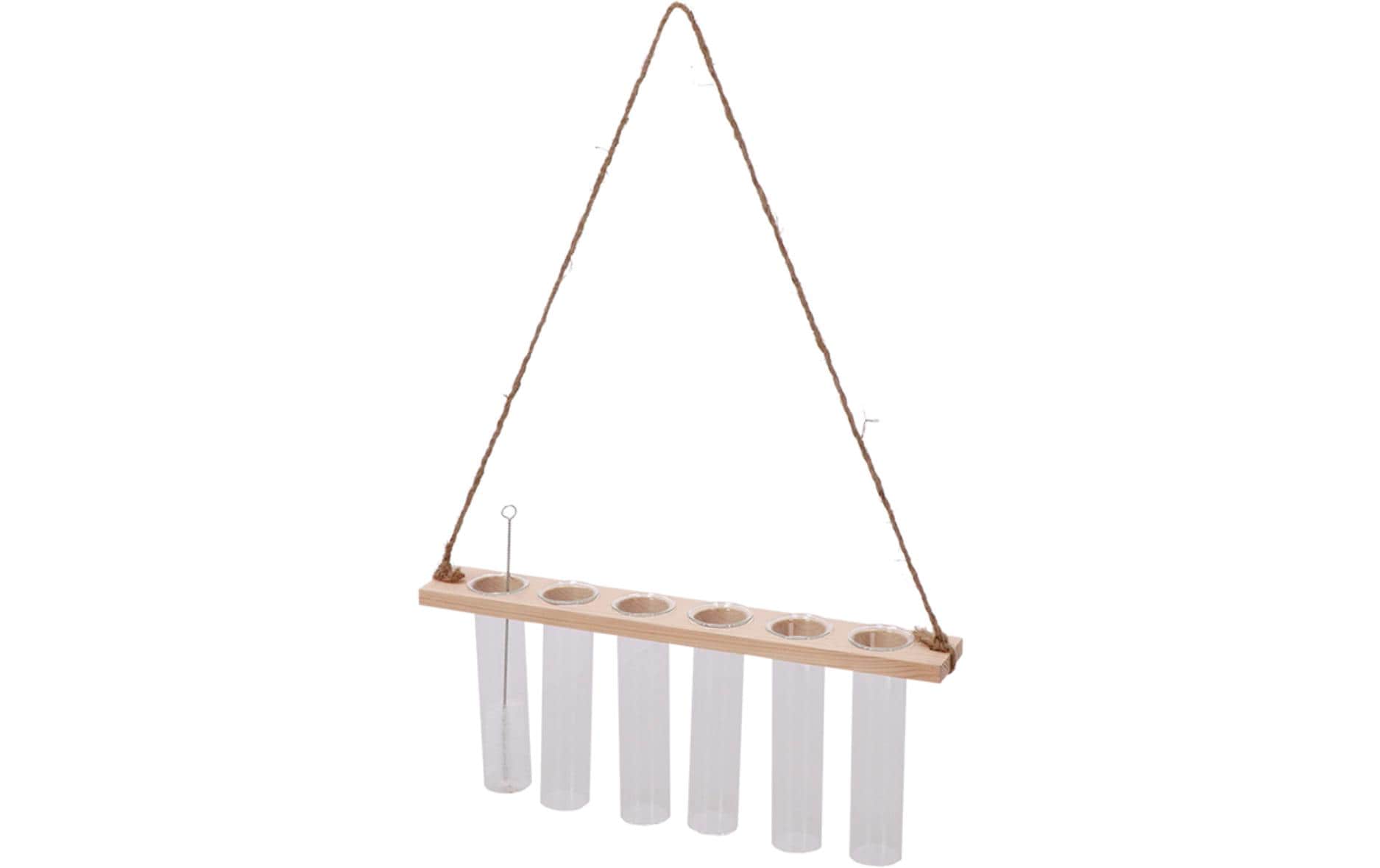 Esschert Design Reagenzglashänger M 13 cm, Nature/Transparent