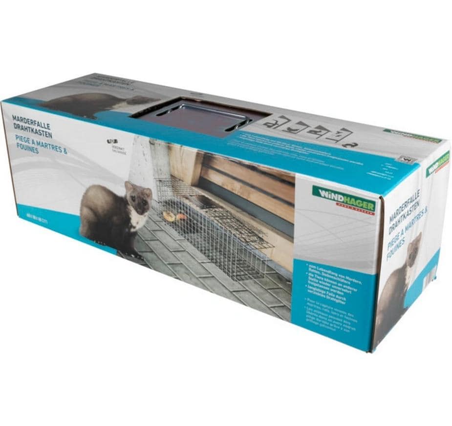 Windhager Marderfalle Drahtkasten 60 cm x 18 cm x 20 cm Windhager Marderfalle Drahtkasten 60 cm x 18 cm x 20 cm