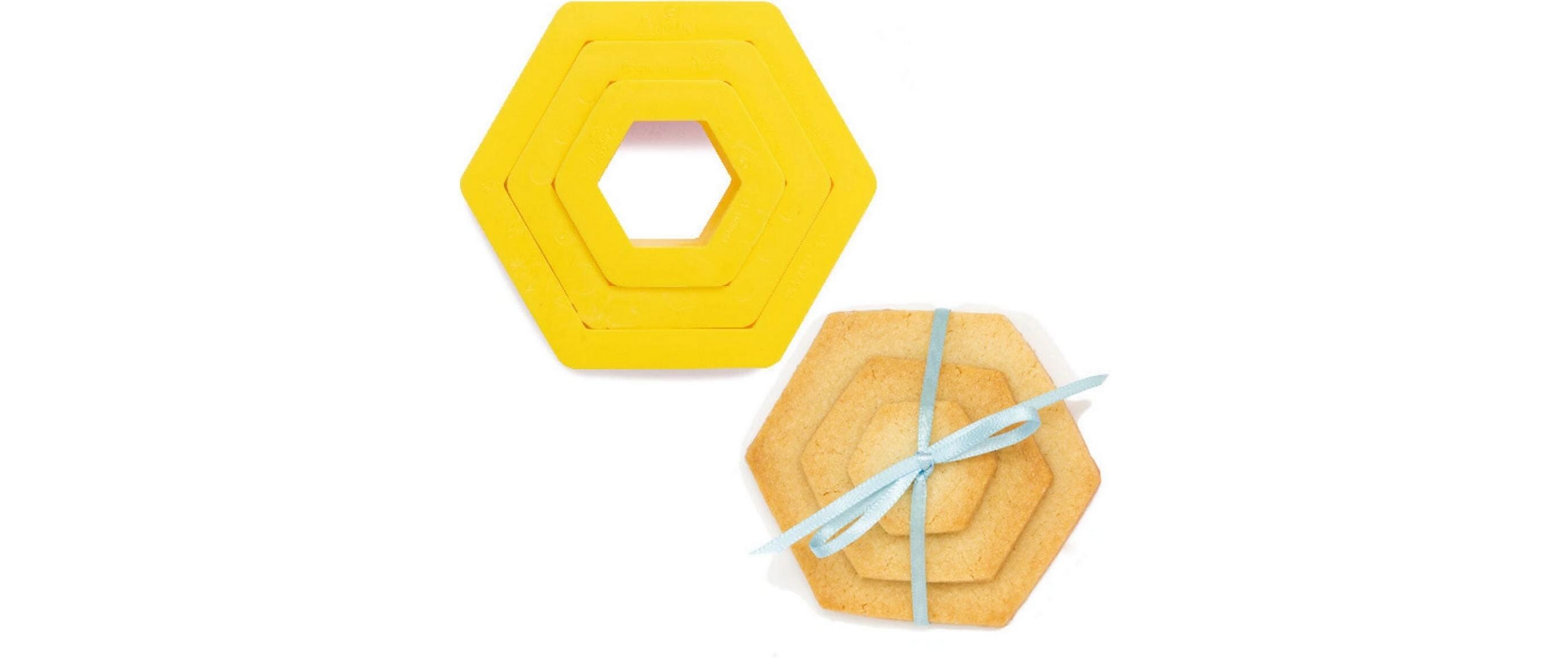 Decora Guetzli-Ausstecher-Set Hexagon, 3 Stück