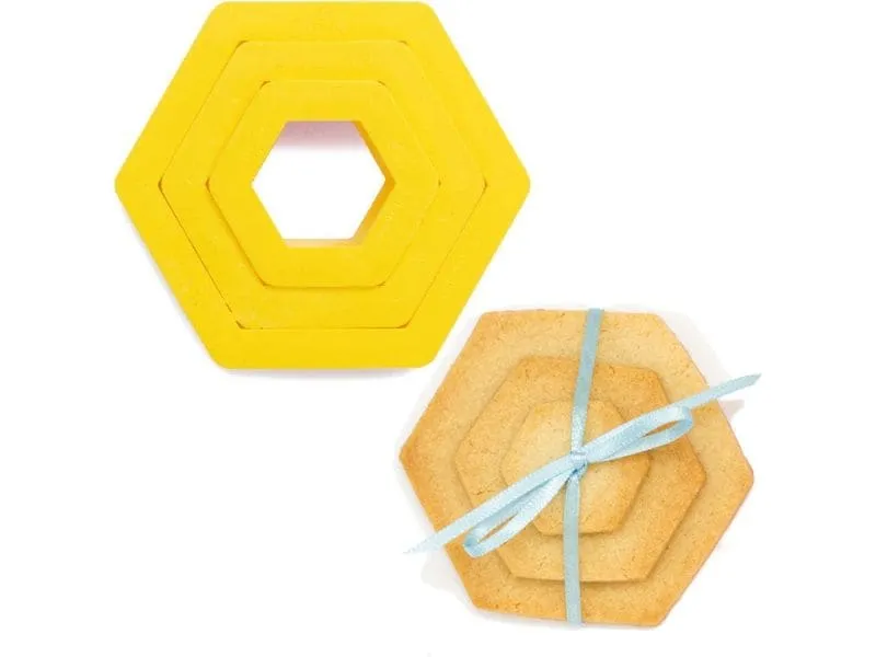 Decora Guetzli-Ausstecher-Set Hexagon, 3 Stück Decora Guetzli-Ausstecher-Set Hexagon, 3 Stück