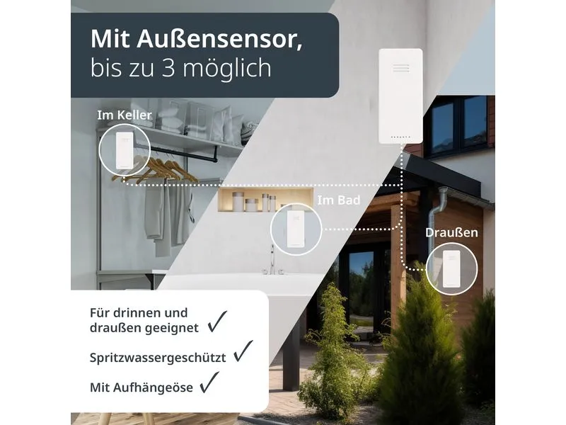 ADE Wetterstation mit Funk-Aussensensor mit DCF-Funkuhr ADE Wetterstation mit Funk-Aussensensor mit DCF-Funkuhr