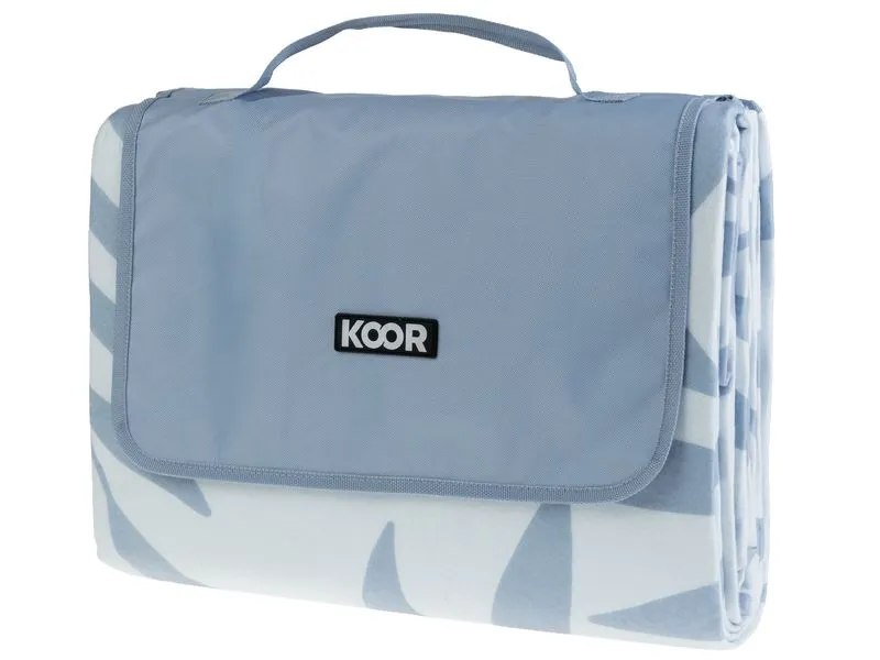 KOOR Picknickdecke Leaves, Blau 200 x 250 cm KOOR Picknickdecke Leaves, Blau 200 x 250 cm