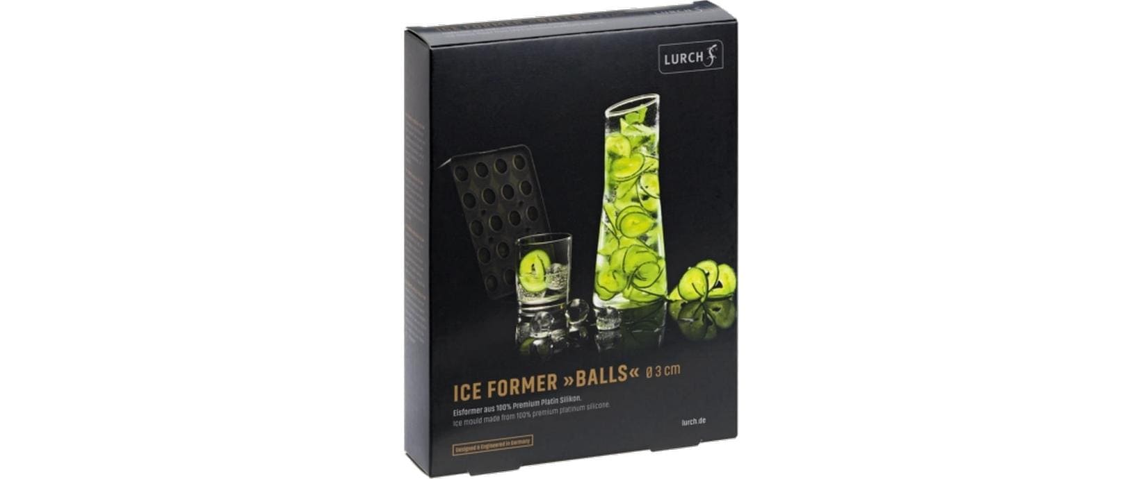 Lurch Eiswürfelform kleine Kugeln Schwarz / Transparent, Ø 3 cm