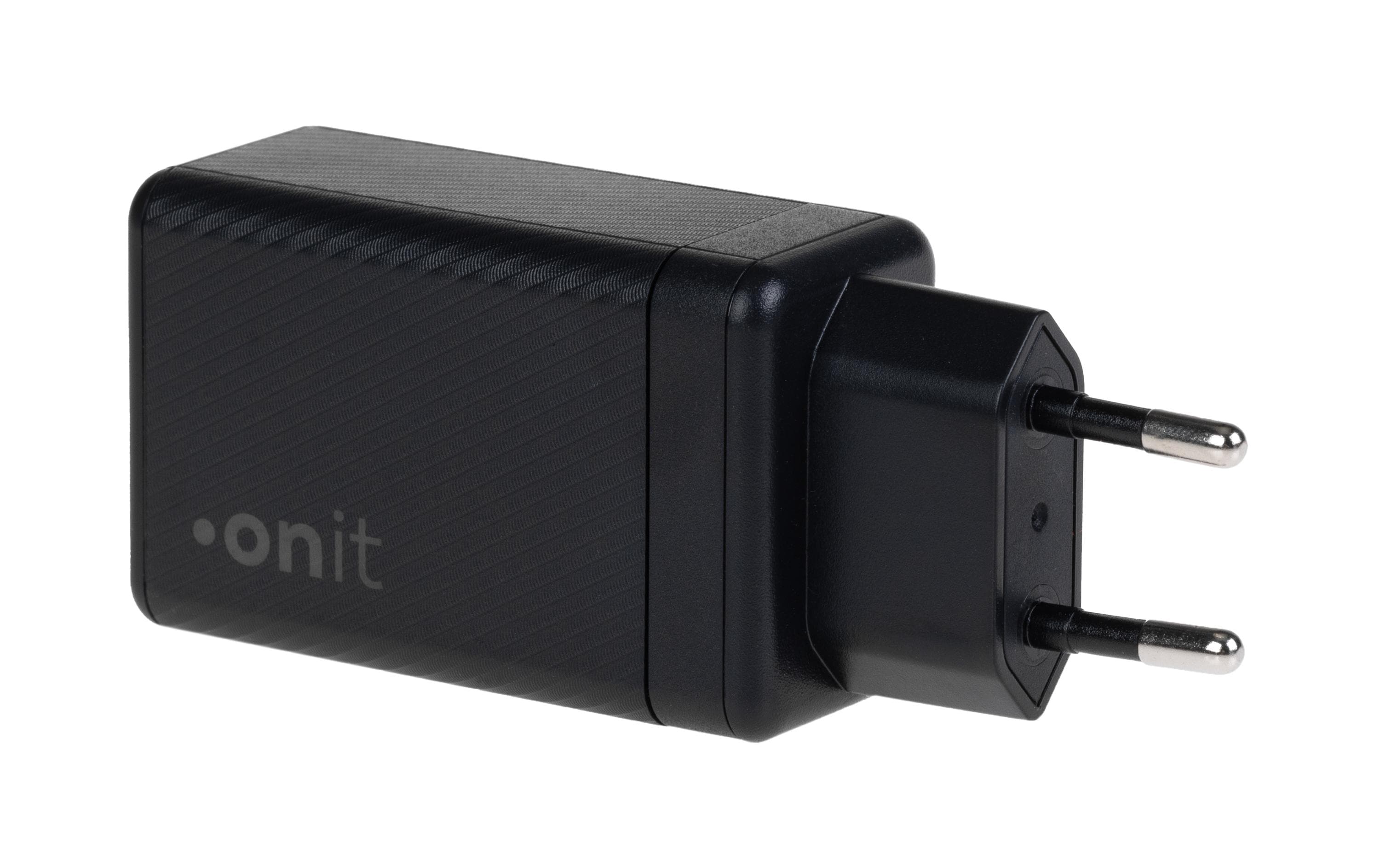 onit USB-Wandladegerät Dual QC4+ 65 W GaN Schwarz