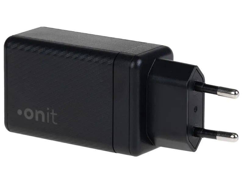 onit USB-Wandladegerät Dual QC4+ 65 W GaN Schwarz