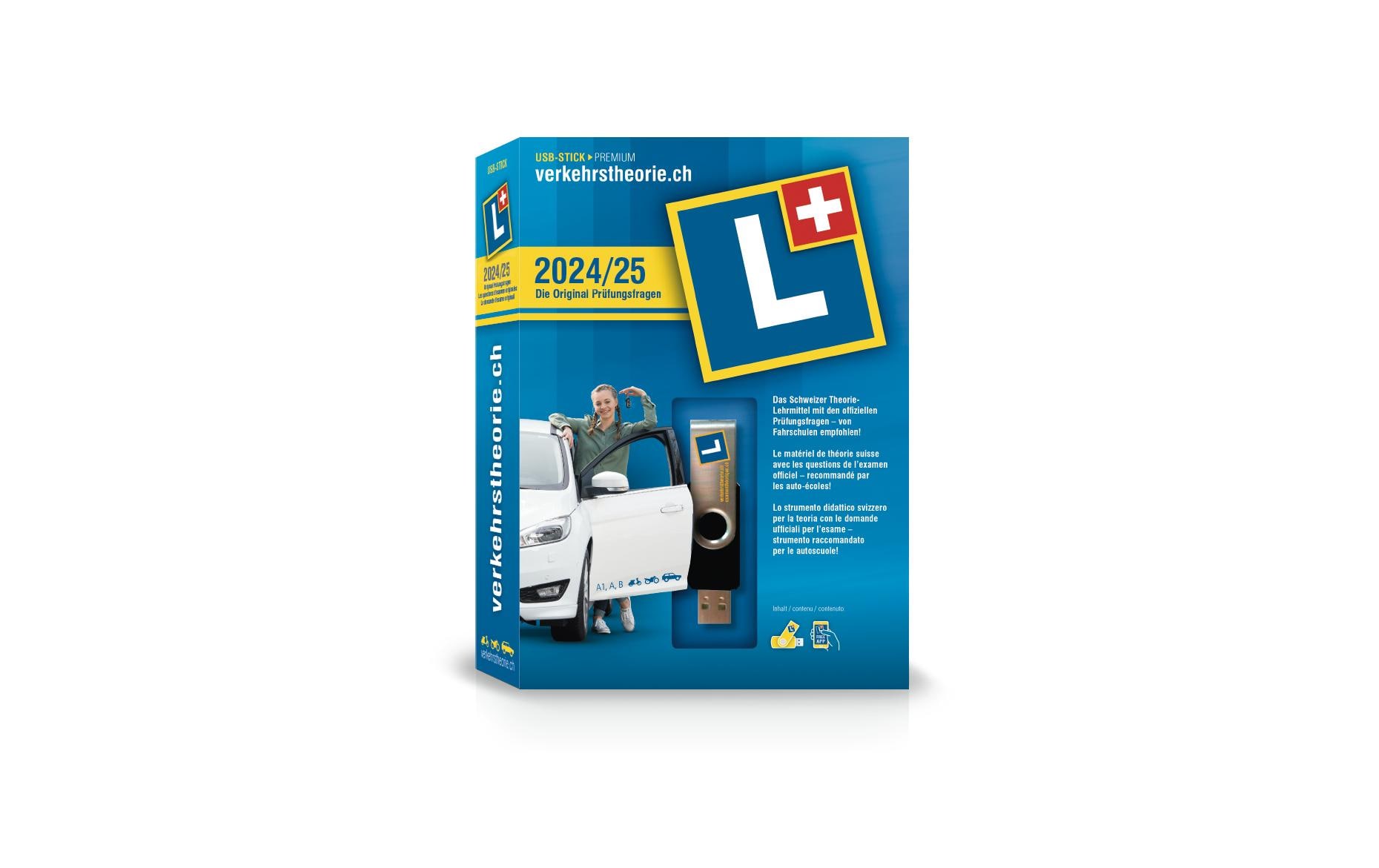 verkehrstheorie.ch 2024/2025 Kat. A + B inkl. USB-Stick verkehrstheorie.ch 2024/2025 Kat. A + B inkl. USB-Stick