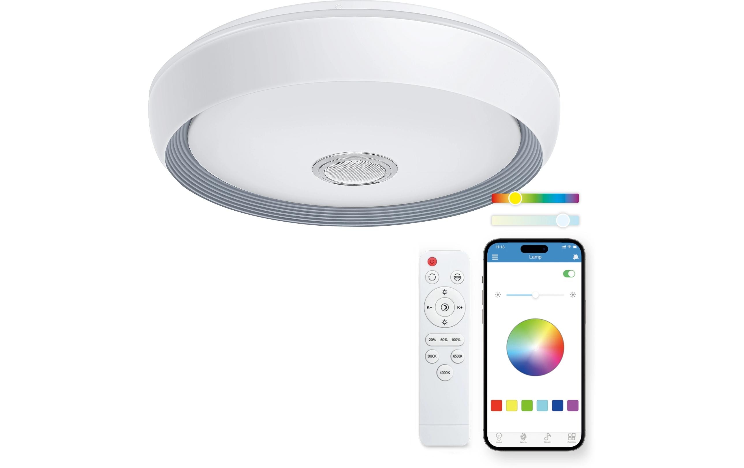 KSiX Intelligente Deckenleuchte Glory RGB+CCT 58.3 W Weiss KSiX Intelligente Deckenleuchte Glory RGB+CCT 58.3 W Weiss