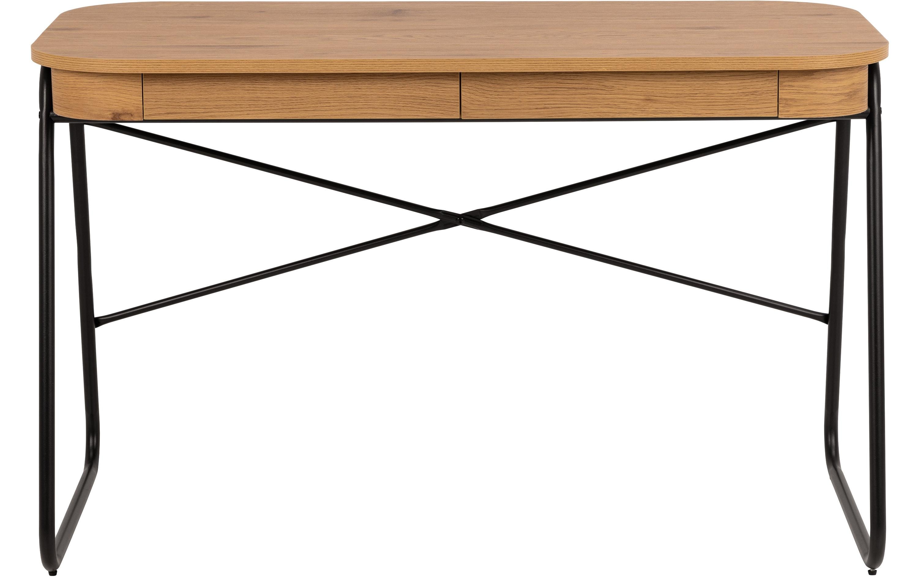 AC Design Tisch Blueton, Schwarz matt / Wildeiche matt