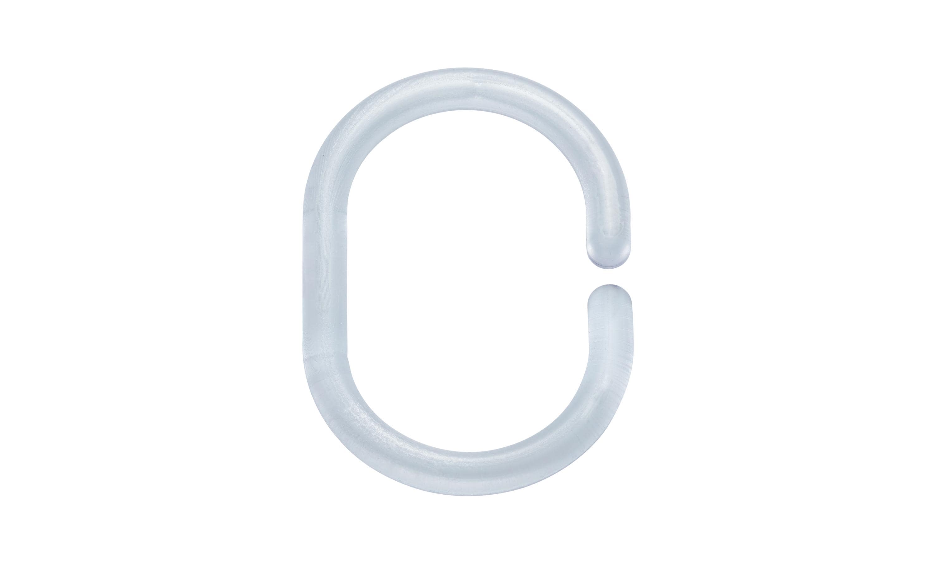 diaqua® Duschvorhanghaken Basic Transparent 12 Stück