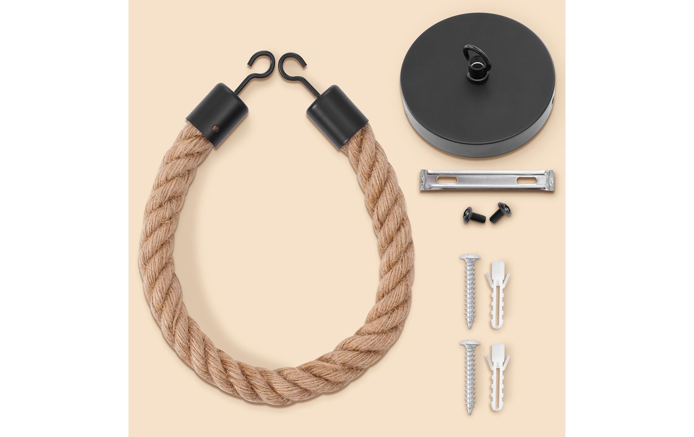 Hennez Toilettenpapierhalter Nature/Schwarz Hennez Toilettenpapierhalter Nature/Schwarz